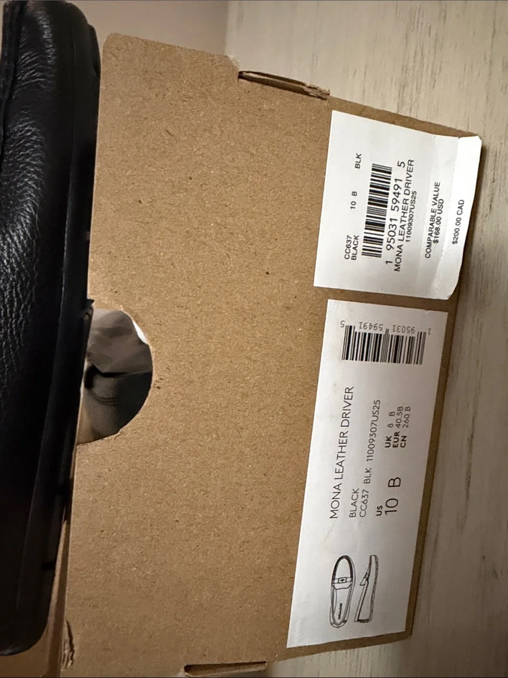 Coach Black Pebbled Leather Loafers with Gold Logo Plaque